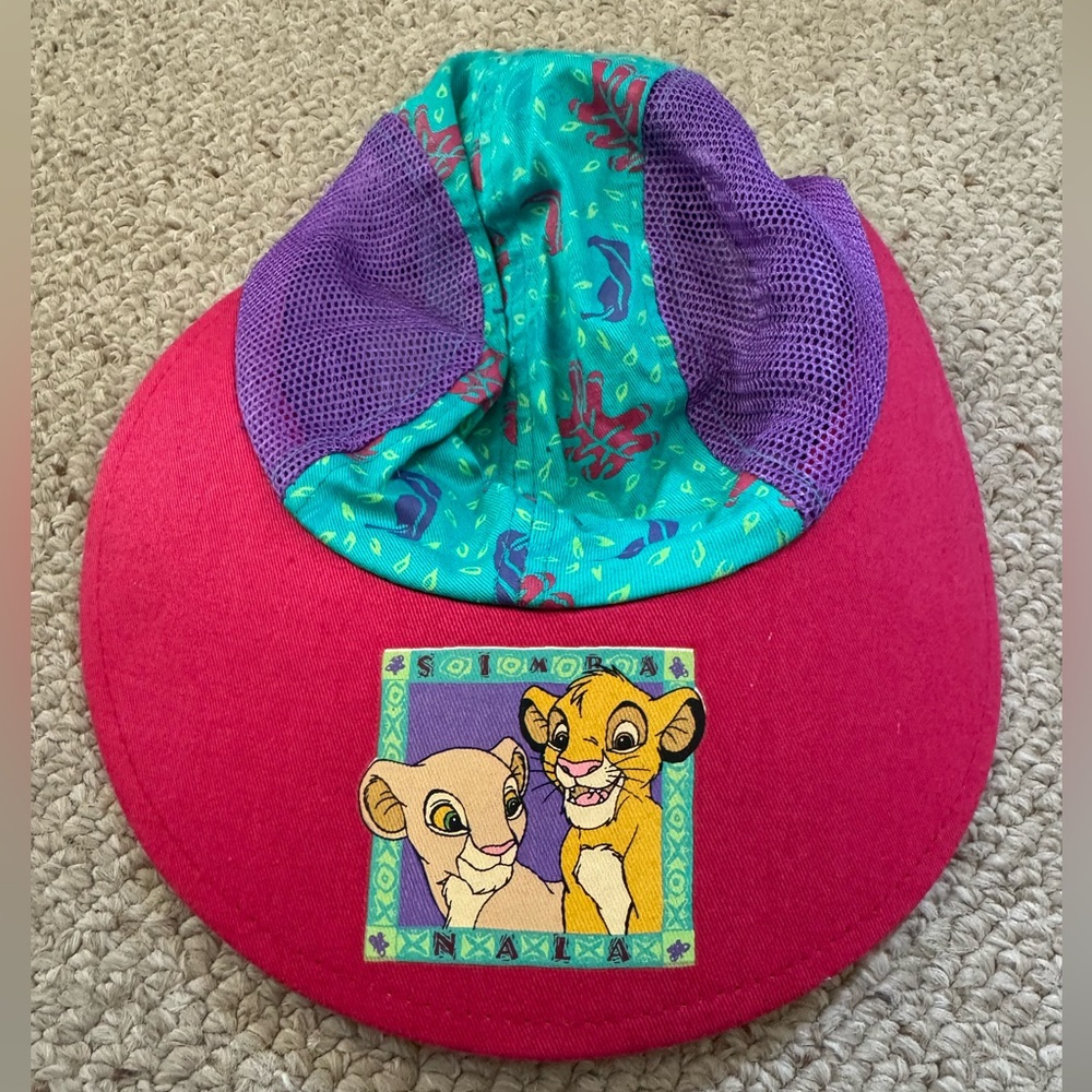 Vintage 90's Lion King Kids Sun Hat Visor, Simba, Nala